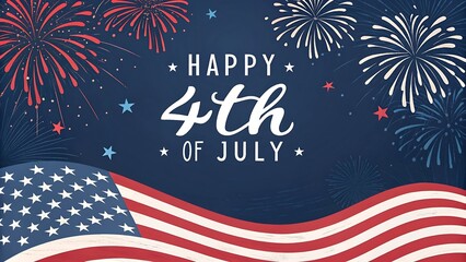 4th of July fireworks celebration with night sky and festive lights in Independence Day background