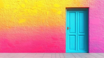 striking bright colored wall