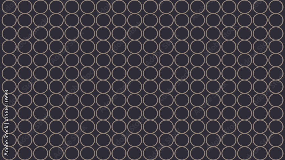 Poster a repeating pattern of gray circles arranged in rows and columns against a dark blue background desi