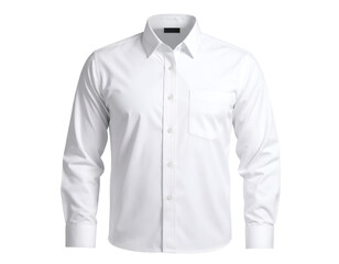 Sophisticated white button-up shirt perfect for professional and formal occasions.