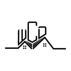 WCD Real State logo design, WCD simple and modern logo. WCD luxurious alphabet design