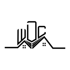 WDC Real State logo design, WDC simple and modern logo. WDC luxurious alphabet design