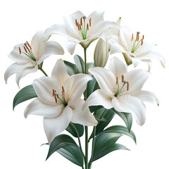 Obraz premium Elegant lily PNG for digital art and decoration on transparent background