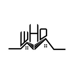 WHO Real State logo design, WHO simple and modern logo. WHO luxurious alphabet design