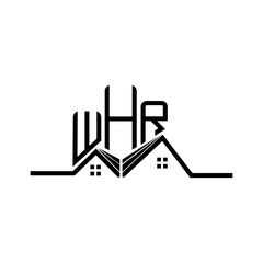 WHR Real State logo design, WHR simple and modern logo. WHR luxurious alphabet design