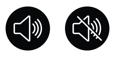 Volume and mute sound icon