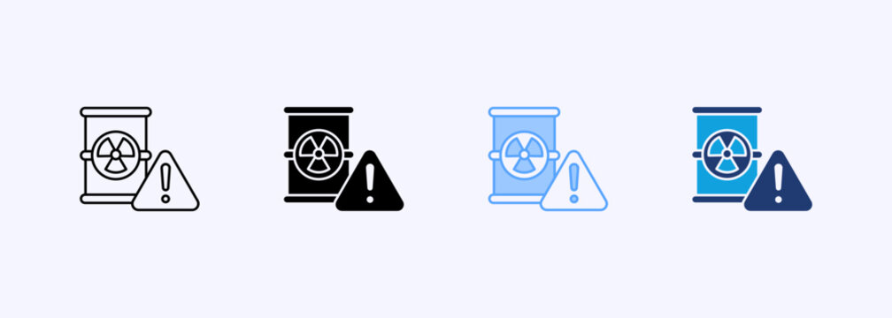 Hazardous Waste Icon Set Multiple Style Collection