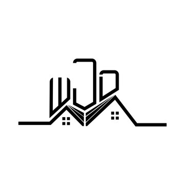 WJD Real State logo design, WJD simple and modern logo. WJD luxurious alphabet design