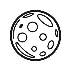 pickleball outline icon isolated on white background