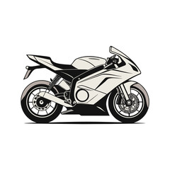 Fototapeta premium sports motorcycle vector icon isolated on a white background
