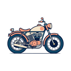 Obraz premium vintage bike motorcycle vector icon on white background
