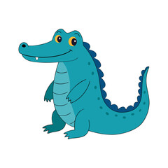 Obraz premium crocodile standing vector icon isolated on white background