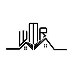 WMR Real State logo design, WMR simple and modern logo. WMR luxurious alphabet design