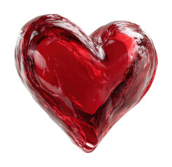 Heart-shaped red sculpture gallery contemporary emotion