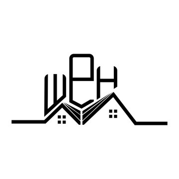 WPH Real State logo design, WPH simple and modern logo. WPH luxurious alphabet design