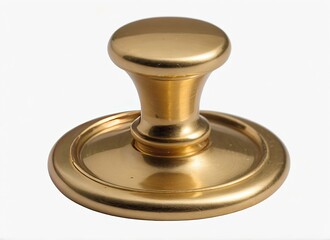 "Golden cabinet knob with transparent background"
