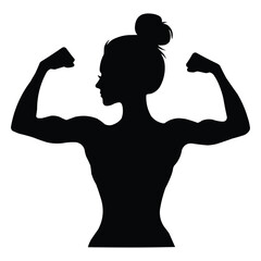 silhouette of a young woman