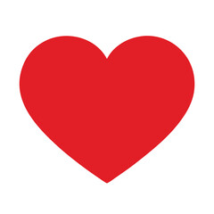 Red Love Heart Vector Icon – Simple Romantic Symbol Design