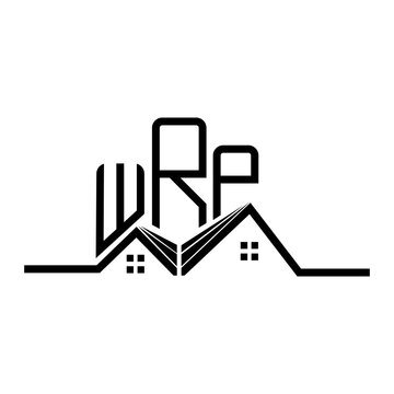 WRP Real State logo design, WRP simple and modern logo. WRP luxurious alphabet design