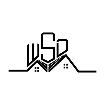 WSD Real State logo design, WSD simple and modern logo. WSD luxurious alphabet design