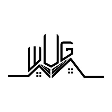 WUG Real State logo design, WUG simple and modern logo. WUG luxurious alphabet design