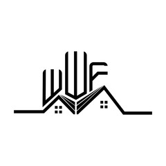 WWF Real State logo design, WWF simple and modern logo. WWF luxurious alphabet design
