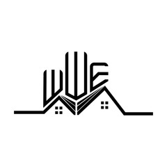 WWE Real State logo design, WWE simple and modern logo. WWE luxurious alphabet design