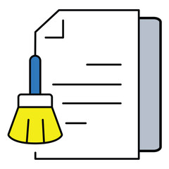 Vector Icon Representing Data Cleaning And Formatting