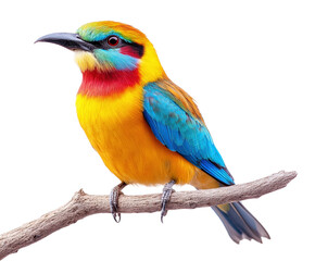 Fototapeta premium Vibrant bird perched on branch nature wildlife view