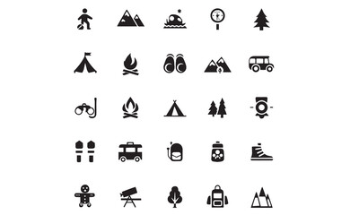 Camping Equipment Icons
