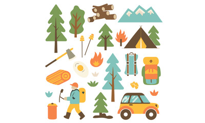 Camping Equipment Icons