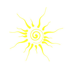 sun vector illustration without background