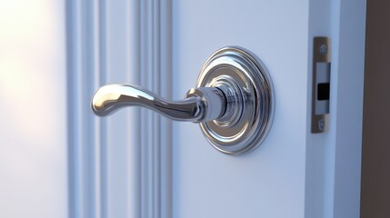 Naklejka premium realistic disinfecting door handle