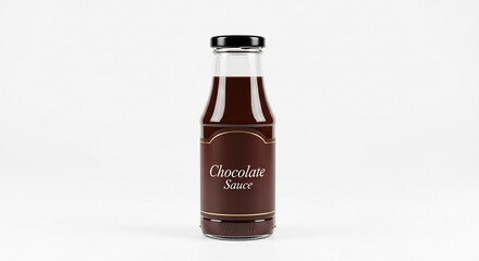 Gourmet Chocolate Sauce in Glass Bottle for World Chocolate Day Celebration