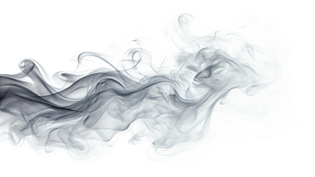 Orange Smoke Wave on transparent background
