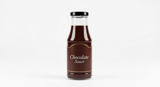 Gourmet Chocolate Sauce in Glass Bottle for World Chocolate Day Celebration
