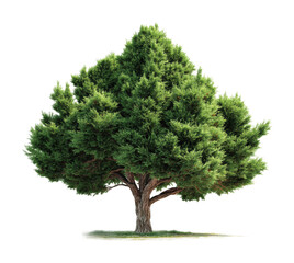 Growing green pine tree in natural environment scene nature