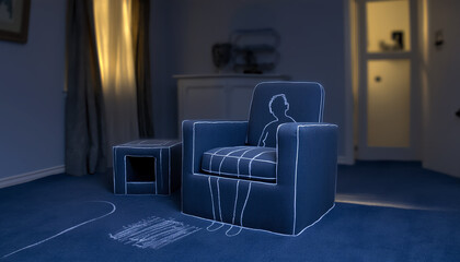 Creative chair design brings imagination to life in cozy room evening