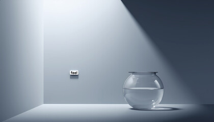 Creative interplay of light and perception in a minimalist setting