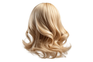 Naklejka premium PNG Blonde wavy hairstyle on shoulder-length wig