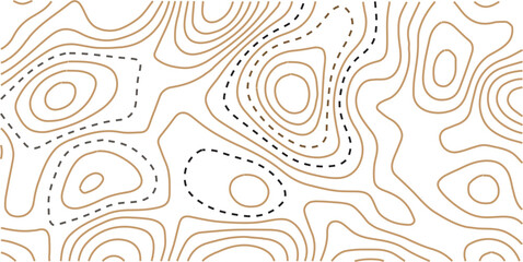 Abstract golden topographic contours lines of mountains. Topography map art curve drawing. vector illustration.