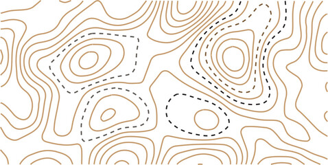 Abstract golden topographic contours lines of mountains. Topography map art curve drawing. vector illustration.
