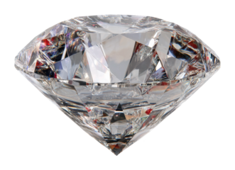 Brilliant diamond sparkling in light jewelry showcase glamorous