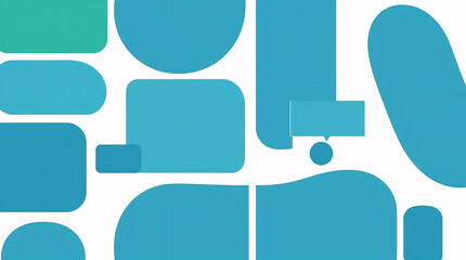 minimal abstract geometric background with modern blue shapes and blocks in flat design for creative digital use
