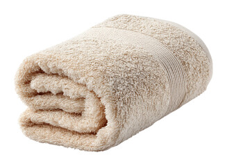 Soft beige towel folded neatly bathroom home relaxing environment