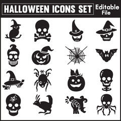 Fototapeta premium Halloween Icons Set