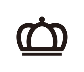 A simple, black outline drawing of a regal crown.