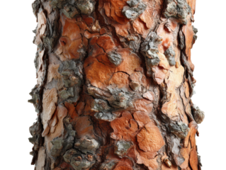 Exploring the intricate bark texture of pine trees in a forest