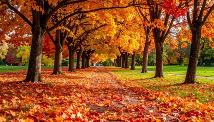 autumn trees in the park
