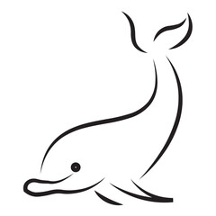 Animal line icon. dolphins line icon